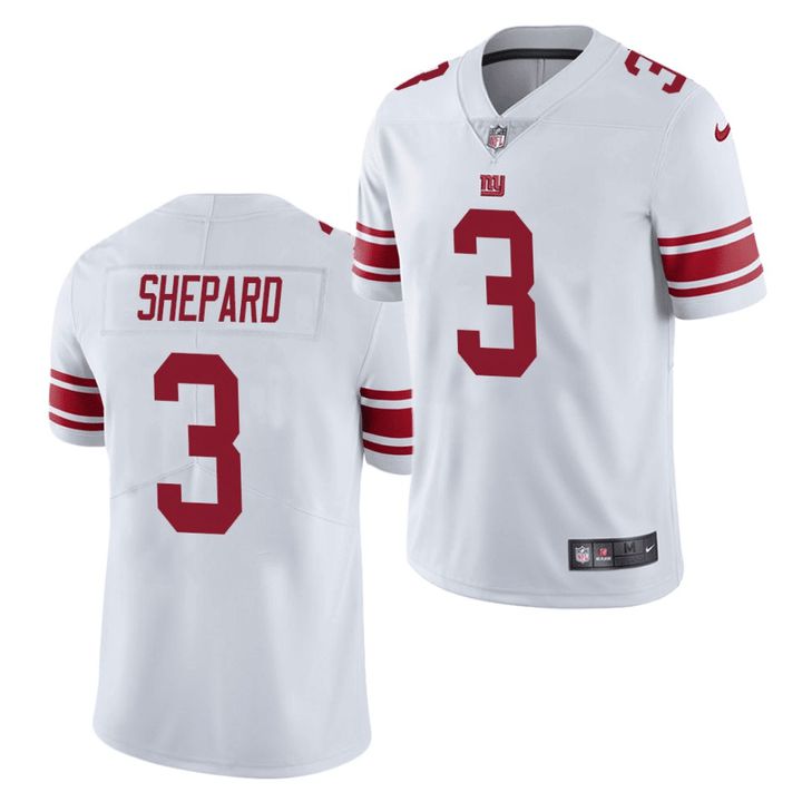 Men New York Giants 3 Sterling Shepard Nike White Vapor Limited NFL Jersey